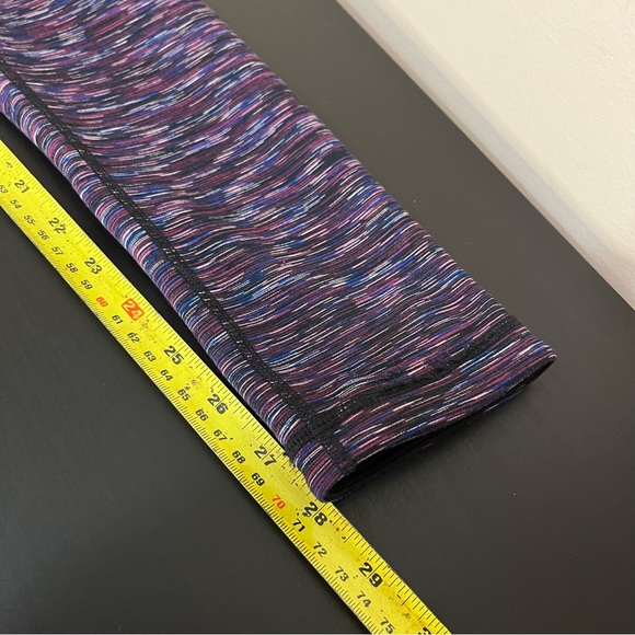 Zella Reversible Purple Space Dye / Black Athletic Leggings - Picture 12 of 13